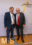 26.09.2026, Internationales Klassikfestival: Festival der Nationen 2026, im Kurhaus Bad Wörishofen (Unterallgäu), Vor dem Eröffnungskonzert mit Sol Gabetta, VIP-Empfang der Ehrengäste,  li: Rudolf Rudi Wiedemann, Präsident und Betreiber des Golfclub zu Gut Ludwigsberg Türkheim, re: Peter Messner (ehemaliger Hoteldirektor Sonnenhof Steigenberger)