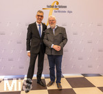 26.09.2026, Internationales Klassikfestival: Festival der Nationen 2026, im Kurhaus Bad Wörishofen (Unterallgäu), Vor dem Eröffnungskonzert mit Sol Gabetta, VIP-Empfang der Ehrengäste, Winfried Roch mit Redakteur Harald Klofat (Verlag Högel)