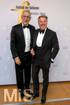 26.09.2026, Internationales Klassikfestival: Festival der Nationen 2026, im Kurhaus Bad Wörishofen (Unterallgäu), Vor dem Eröffnungskonzert mit Sol Gabetta, VIP-Empfang der Ehrengäste, Sänger Patrick Lindner (re) mit Ehemann Peter Schäfer (li)