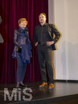26.09.2026, Internationales Klassikfestival: Festival der Nationen 2026, im Kurhaus Bad Wörishofen (Unterallgäu), Nach dem Eröffnungskonzert von Cellistin Sol Gabetta   BR Moderatorin Carolin Reiber mit Bürgermeister Daniel Pflügl (Bad Wörishofen) im Gespräch.