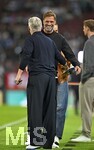 27.09.2026, Fussball UEFA Nations-League 2026/2027, 2.Spieltag, Deutschland - Griechenland, in der WWK-Arena Augsburg, v.l. TV Experte Bastian Schweinsteiger, Bundestrainer Jürgen Klopp (Deutschland) und TV Moderatorin Ester Sedlaczek (Deutschland). 