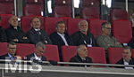 27.09.2026, Fussball UEFA Nations-League 2026/2027, 2.Spieltag, Deutschland - Griechenland, in der WWK-Arena Augsburg, v.l. DFB Präsident Bernd Neuendorf (Deutschland), Hans-Joachim Watzke (Deutschland) , x, Rudi Völler (Deutschland) und Andreas Rettig (Deutschlandf)