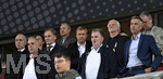 27.09.2026, Fussball UEFA Nations-League 2026/2027, 2.Spieltag, Deutschland - Griechenland, in der WWK-Arena Augsburg, DFB Präsident Bernd Neuendorf (Deutschland), Hans-Joachim Watzke (Deutschland) , Rudi Völler und Andreas Rettig (alle Deutschland).