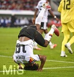27.09.2026, Fussball UEFA Nations-League 2026/2027, 2.Spieltag, Deutschland - Griechenland, in der WWK-Arena Augsburg, Karim Adeyemi (Deutschland) kullert am Boden