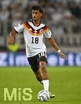 27.09.2026, Fussball UEFA Nations-League 2026/2027, 2.Spieltag, Deutschland - Griechenland, in der WWK-Arena Augsburg, Nathaniel Brown (Deutschland) am Ball.