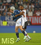 27.09.2026, Fussball UEFA Nations-League 2026/2027, 2.Spieltag, Deutschland - Griechenland, in der WWK-Arena Augsburg, v.l. Fotis Ioannidis (Griechenland) gegen Jonathan Tah (Deutschland) 