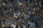 27.09.2026, Fussball UEFA Nations-League 2026/2027, 2.Spieltag, Deutschland - Griechenland, in der WWK-Arena Augsburg, Die Griechen feiern.