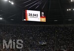 27.09.2026, Fussball UEFA Nations-League 2026/2027, 2.Spieltag, Deutschland - Griechenland, in der WWK-Arena Augsburg, 28945Zuschauerzahl - das Spiel ist ausverkauft