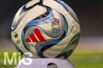 27.09.2026, Fussball UEFA Nations-League 2026/2027, 2.Spieltag, Deutschland - Griechenland, in der WWK-Arena Augsburg, Der Spielball mit dem Aufdruck UEFA NATIONS LEAGUE