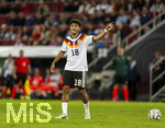 27.09.2026, Fussball UEFA Nations-League 2026/2027, 2.Spieltag, Deutschland - Griechenland, in der WWK-Arena Augsburg, Nathaniel Brown (Deutschland) gibt Anweisungen, zeigt, gestikuliert, gibt Kommandos, Anweisungen, gibt Anweisungen, zeigend, gestikulierend,  