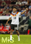 27.09.2026, Fussball UEFA Nations-League 2026/2027, 2.Spieltag, Deutschland - Griechenland, in der WWK-Arena Augsburg, Nathaniel Brown (Deutschland) gibt Anweisungen, zeigt, gestikuliert, gibt Kommandos, Anweisungen, gibt Anweisungen, zeigend, gestikulierend,  