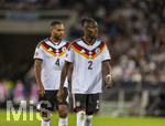 27.09.2026, Fussball UEFA Nations-League 2026/2027, 2.Spieltag, Deutschland - Griechenland, in der WWK-Arena Augsburg, v.li: Jonathan Tah (Deutschland), Yann Aurel Bisseck (Deutschland) 