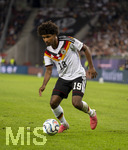 27.09.2026, Fussball UEFA Nations-League 2026/2027, 2.Spieltag, Deutschland - Griechenland, in der WWK-Arena Augsburg, Karim Adeyemi (Deutschland) am Ball 