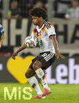 27.09.2026, Fussball UEFA Nations-League 2026/2027, 2.Spieltag, Deutschland - Griechenland, in der WWK-Arena Augsburg, Karim Adeyemi (Deutschland) am Ball 
