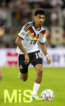 27.09.2026, Fussball UEFA Nations-League 2026/2027, 2.Spieltag, Deutschland - Griechenland, in der WWK-Arena Augsburg, Nathaniel Brown (Deutschland) am Ball 