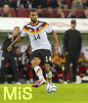 27.09.2026, Fussball UEFA Nations-League 2026/2027, 2.Spieltag, Deutschland - Griechenland, in der WWK-Arena Augsburg, Josha Vagnoman (Deutschland) am Ball 