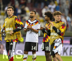 27.09.2026, Fussball UEFA Nations-League 2026/2027, 2.Spieltag, Deutschland - Griechenland, in der WWK-Arena Augsburg, Nach dem Spiel Josha Vagnoman (Deutschland) nachdenklich bei den Fans 