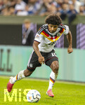 27.09.2026, Fussball UEFA Nations-League 2026/2027, 2.Spieltag, Deutschland - Griechenland, in der WWK-Arena Augsburg, Karim Adeyemi (Deutschland) am Ball 