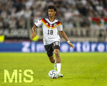 27.09.2026, Fussball UEFA Nations-League 2026/2027, 2.Spieltag, Deutschland - Griechenland, in der WWK-Arena Augsburg, Nathaniel Brown (Deutschland) am Ball 