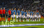 27.09.2026, Fussball UEFA Nations-League 2026/2027, 2.Spieltag, Deutschland - Griechenland, in der WWK-Arena Augsburg, Aufstellung der Griechen zur Hymne vor dem Spiel.