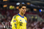 27.09.2026, Fussball UEFA Nations-League 2026/2027, 2.Spieltag, Deutschland - Griechenland, in der WWK-Arena Augsburg, Torwart Kostas Tzolakis (Griechenland) nachdenklich 