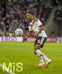 27.09.2026, Fussball UEFA Nations-League 2026/2027, 2.Spieltag, Deutschland - Griechenland, in der WWK-Arena Augsburg, Bambase Conte (Deutschland) am Ball 