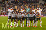 27.09.2026, Fussball UEFA Nations-League 2026/2027, 2.Spieltag, Deutschland - Griechenland, in der WWK-Arena Augsburg, Mannschaftsfoto Deutschland, mit Torwart Alexander Nübel (Deutschland), Yann Aurel Bisseck (Deutschland), Jonathan Tah (Deutschland), Joshua Kimmich (Deutschland), Felix Nmecha (Deutschland), Kevin Schade (Deutschland), Josha Vagnoman (Deutschland), Bambase Conte (Deutschland), Nathaniel Brown (Deutschland), Karim Adeyemi (Deutschland), Younes Ebnoutalib (Deutschland)  