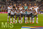 27.09.2026, Fussball UEFA Nations-League 2026/2027, 2.Spieltag, Deutschland - Griechenland, in der WWK-Arena Augsburg, Mannschaftsfoto Deutschland, mit Torwart Alexander Nübel (Deutschland), Yann Aurel Bisseck (Deutschland), Jonathan Tah (Deutschland), Joshua Kimmich (Deutschland), Felix Nmecha (Deutschland), Kevin Schade (Deutschland), Josha Vagnoman (Deutschland), Bambase Conte (Deutschland), Nathaniel Brown (Deutschland), Karim Adeyemi (Deutschland), Younes Ebnoutalib (Deutschland)  
