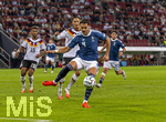 27.09.2026, Fussball UEFA Nations-League 2026/2027, 2.Spieltag, Deutschland - Griechenland, in der WWK-Arena Augsburg, Bambase Conte (Deutschland), Younes Ebnoutalib (Deutschland), Ntinos Mavropanos (Griechenland) 