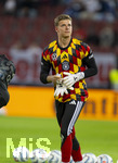 27.09.2026, Fussball UEFA Nations-League 2026/2027, 2.Spieltag, Deutschland - Griechenland, in der WWK-Arena Augsburg, Torwart Finn Dahmen (Deutschland) beim Aufwärmen.