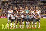 27.09.2026, Fussball UEFA Nations-League 2026/2027, 2.Spieltag, Deutschland - Griechenland, in der WWK-Arena Augsburg, Mannschaftsfoto Deutschland, mit Torwart Alexander Nübel (Deutschland), Yann Aurel Bisseck (Deutschland), Jonathan Tah (Deutschland), Joshua Kimmich (Deutschland), Felix Nmecha (Deutschland), Kevin Schade (Deutschland), Josha Vagnoman (Deutschland), Bambase Conte (Deutschland), Nathaniel Brown (Deutschland), Karim Adeyemi (Deutschland), Younes Ebnoutalib (Deutschland)  