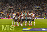 27.09.2026, Fussball UEFA Nations-League 2026/2027, 2.Spieltag, Deutschland - Griechenland, in der WWK-Arena Augsburg, Mannschaftsfoto Deutschland, mit Torwart Alexander Nübel (Deutschland), Yann Aurel Bisseck (Deutschland), Jonathan Tah (Deutschland), Joshua Kimmich (Deutschland), Felix Nmecha (Deutschland), Kevin Schade (Deutschland), Josha Vagnoman (Deutschland), Bambase Conte (Deutschland), Nathaniel Brown (Deutschland), Karim Adeyemi (Deutschland), Younes Ebnoutalib (Deutschland)  