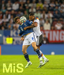27.09.2026, Fussball UEFA Nations-League 2026/2027, 2.Spieltag, Deutschland - Griechenland, in der WWK-Arena Augsburg, von links:  Fotis Ioannidis (Griechenland) gegen Jonathan Tah (Deutschland) 