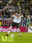 27.09.2026, Fussball UEFA Nations-League 2026/2027, 2.Spieltag, Deutschland - Griechenland, in der WWK-Arena Augsburg, Yann Aurel Bisseck (Deutschland) am Ball 