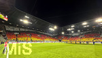 27.09.2026, Fussball UEFA Nations-League 2026/2027, 2.Spieltag, Deutschland - Griechenland, in der WWK-Arena Augsburg, Choreografie der Fans im ganzen Stadion in den Landesfarben Deutschlands 