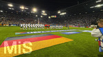 27.09.2026, Fussball UEFA Nations-League 2026/2027, 2.Spieltag, Deutschland - Griechenland, in der WWK-Arena Augsburg, Aufstellung zu den Hymnen der beiden Mannschaften