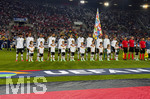 27.09.2026, Fussball UEFA Nations-League 2026/2027, 2.Spieltag, Deutschland - Griechenland, in der WWK-Arena Augsburg, Aufstellung zu den Hymnen der beiden Mannschaften