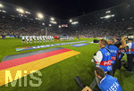 27.09.2026, Fussball UEFA Nations-League 2026/2027, 2.Spieltag, Deutschland - Griechenland, in der WWK-Arena Augsburg, Aufstellung zu den Hymnen der beiden Mannschaften