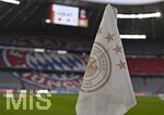 01.10.2026, Fussball UEFA Nations-League 2026/2027, 3.Spieltag, Deutschland - Serbien, in der Allianz-Arena München. Eckfahne mit Deutscher Fußballbund