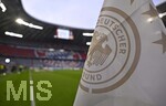 01.10.2026, Fussball UEFA Nations-League 2026/2027, 3.Spieltag, Deutschland - Serbien, in der Allianz-Arena München. Eckfahne mit Deutscher Fußballbund