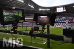 01.10.2026, Fussball UEFA Nations-League 2026/2027, 3.Spieltag, Deutschland - Serbien, in der Allianz-Arena München. Die Kamera fängt das leere Stadion ein