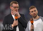 01.10.2026, Fussball UEFA Nations-League 2026/2027, 3.Spieltag, Deutschland - Serbien, in der Allianz-Arena München. ZDF- TV-Experte Per Mertesacker (Deutschland) und TV Experte Christoph Kramer (Deutschland).