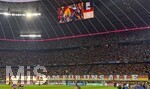 01.10.2026, Fussball UEFA Nations-League 2026/2027, 3.Spieltag, Deutschland - Serbien, in der Allianz-Arena München. Gemeinsam für uns alle - Banner der deutschen Fans
