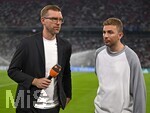 01.10.2026, Fussball UEFA Nations-League 2026/2027, 3.Spieltag, Deutschland - Serbien, in der Allianz-Arena München. ZDF Experete Per Mertesacker (Deutschland) und Christoph Kramer (Deutschland).