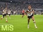 01.10.2026, Fussball UEFA Nations-League 2026/2027, 3.Spieltag, Deutschland - Serbien, in der Allianz-Arena München. Tom Bischof (Deutschland) jubelt.