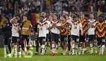 01.10.2026, Fussball UEFA Nations-League 2026/2027, 3.Spieltag, Deutschland - Serbien, in der Allianz-Arena München. Die gesamte Mannschaft feiert