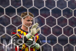 01.10.2026, Fussball UEFA Nations-League 2026/2027, 3.Spieltag, Deutschland - Serbien, in der Allianz-Arena München. Torwart Jonas Urbig (Deutschland) beim Aufwärmen. 