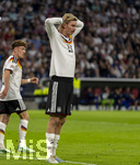 01.10.2026, Fussball UEFA Nations-League 2026/2027, 3.Spieltag, Deutschland - Serbien, in der Allianz-Arena München. Nick Woltemade (Deutschland) frustriert