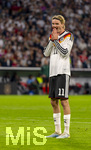 01.10.2026, Fussball UEFA Nations-League 2026/2027, 3.Spieltag, Deutschland - Serbien, in der Allianz-Arena München. Nick Woltemade (Deutschland) nachdenklich 