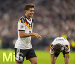 01.10.2026, Fussball UEFA Nations-League 2026/2027, 3.Spieltag, Deutschland - Serbien, in der Allianz-Arena München. Tom Bischof (Deutschland) lachend 